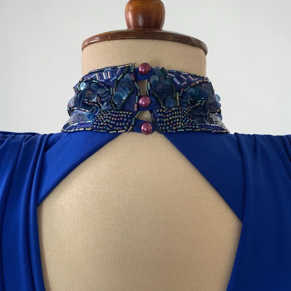 Vintage Casadei 4 draped sequin beaded 1980’s dress‎ - Picture 9 of 15